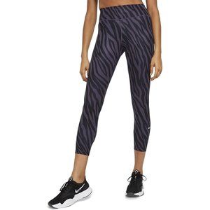 Nike Women's One Icon Clash Printed Cropped Training Tights DC5276-573 Small New